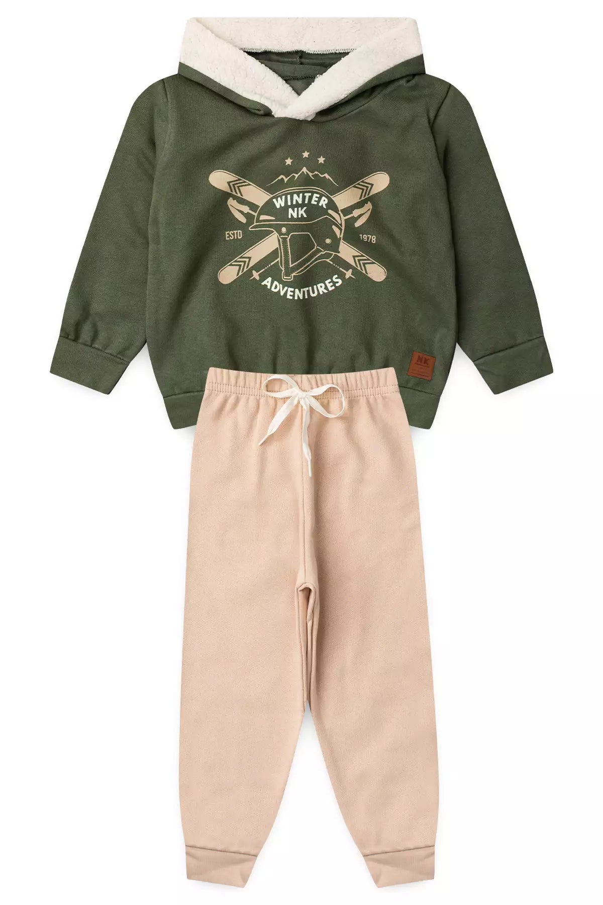 Conjunto de Inverno Infantil Menino Aventuras de Inverno Verde