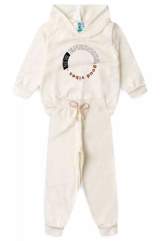Conjunto de Inverno Infantil Menino Boas Energias Marfim