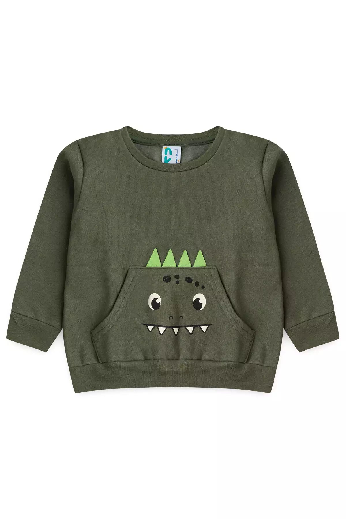 Conjunto de Inverno Infantil Menino Carinha Dino Verde
