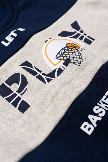Conjunto de Inverno Infantil Menino Play Basketball Marinho