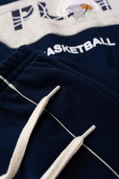 Conjunto de Inverno Infantil Menino Play Basketball Marinho