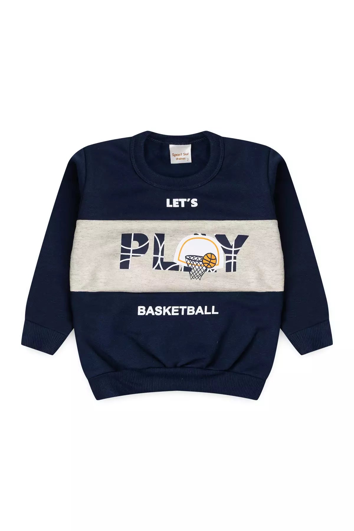 Conjunto de Inverno Infantil Menino Play Basketball Marinho