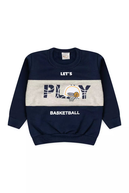 Conjunto de Inverno Infantil Menino Play Basketball Marinho