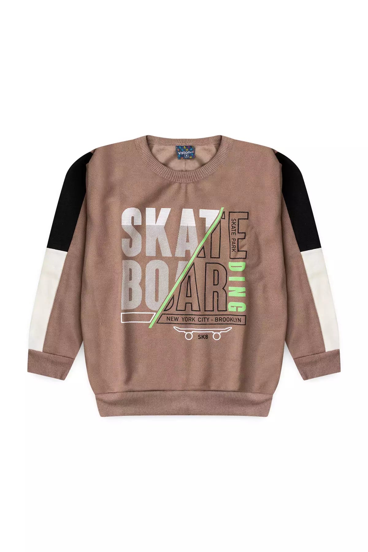 Conjunto de Inverno Infantil Menino Skate Board Marrom