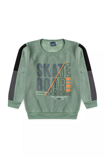 Conjunto de Inverno Infantil Menino Skate Board Verde