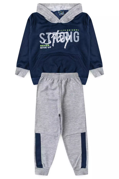 Conjunto de Inverno Infantil Menino Stay Strong Marinho