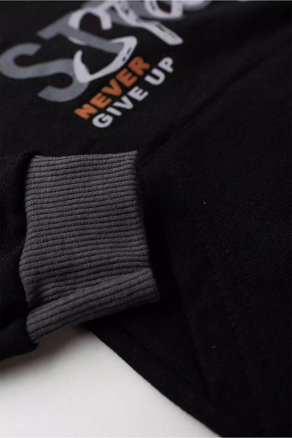 Conjunto de Inverno Infantil Menino Stay Strong Preto