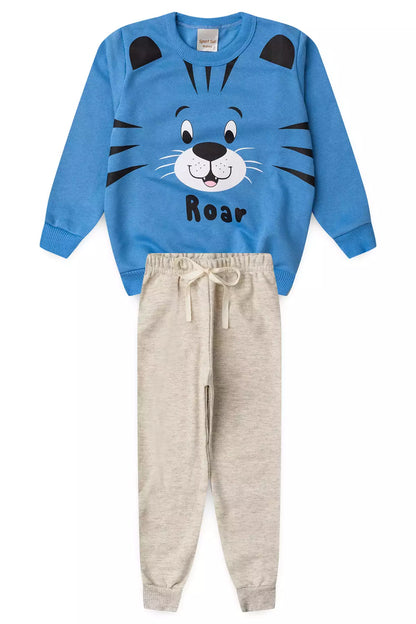 Conjunto de Inverno Infantil Menino Ursinho Azul