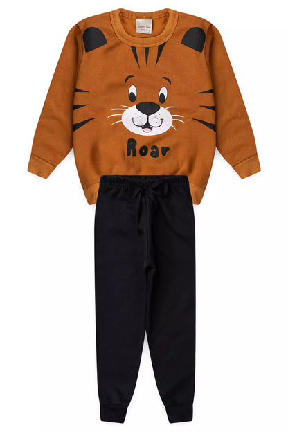 Conjunto de Inverno Infantil Menino Ursinho Marrom