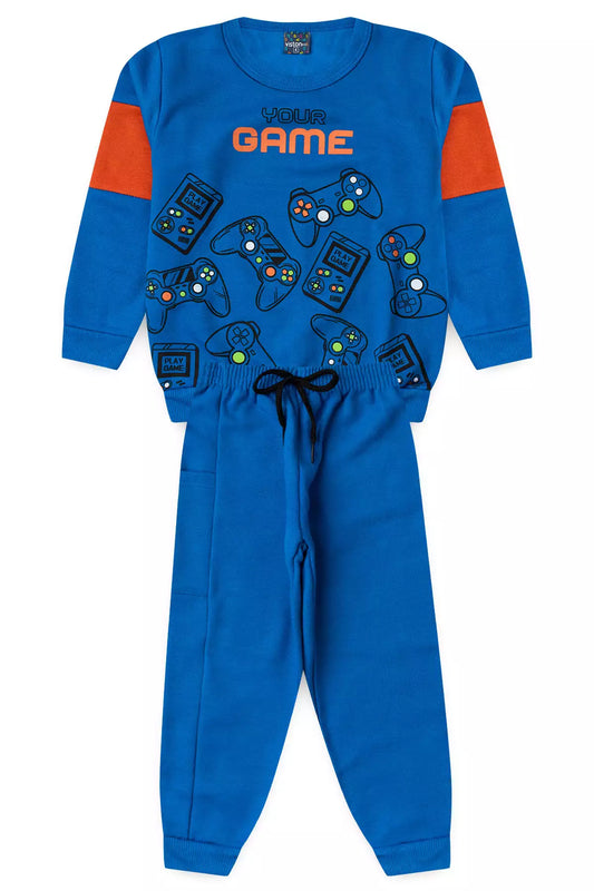 Conjunto de Inverno Infantil Menino Your Game Azul