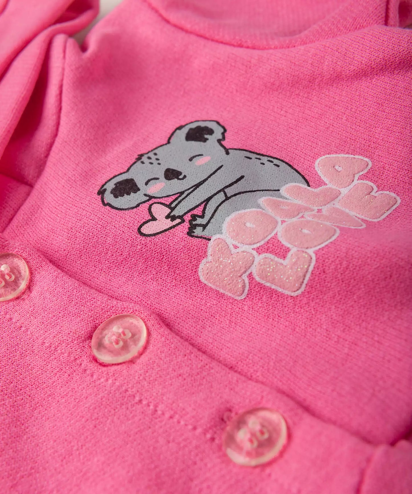 Conjunto de Inverno para Bebê Menina Coala Pink