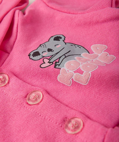 Conjunto de Inverno para Bebê Menina Coala Pink