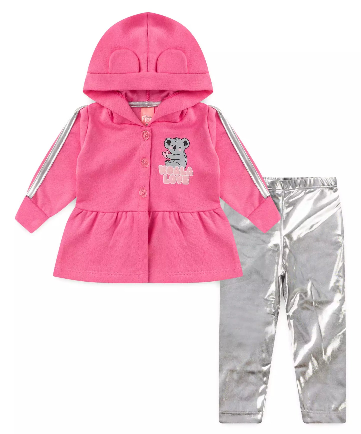 Conjunto de Inverno para Bebê Menina Coala Pink