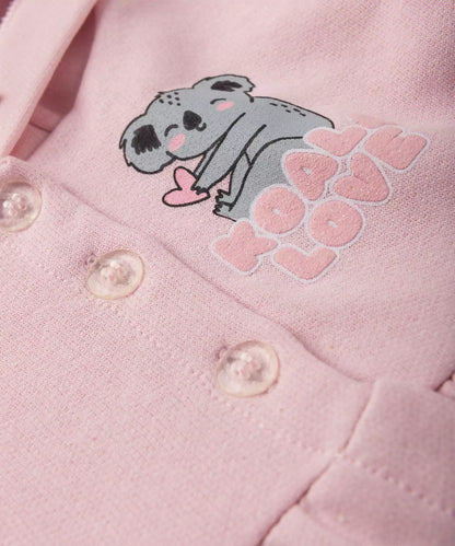 Conjunto de Inverno para Bebê Menina Coala Rosa