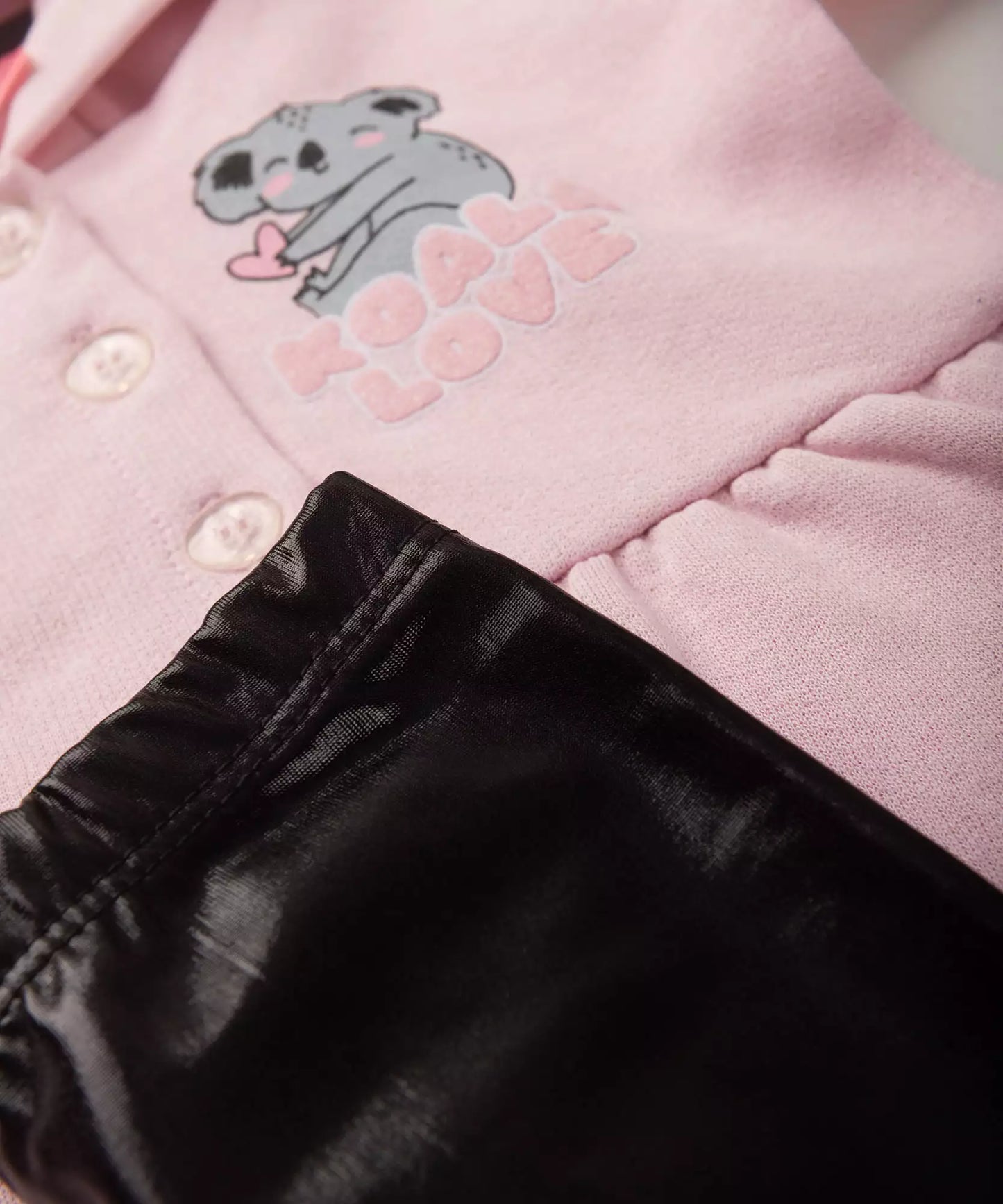 Conjunto de Inverno para Bebê Menina Coala Rosa