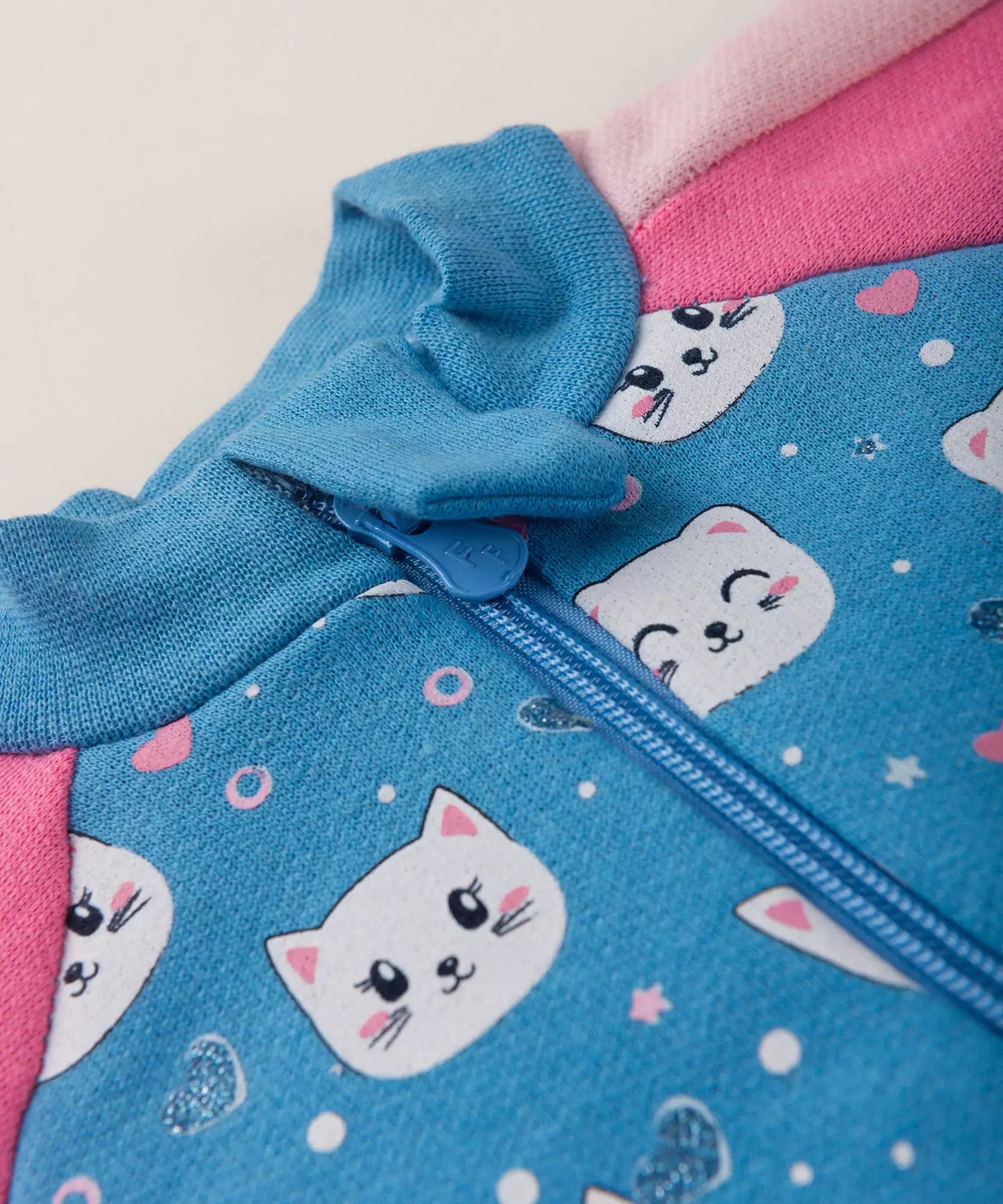 Conjunto de Inverno para Bebê Menina Gatinho Azul