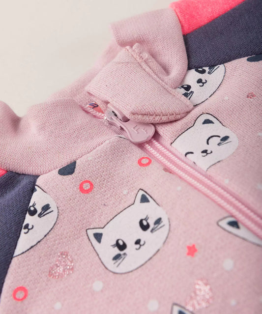 Conjunto de Inverno para Bebê Menina Gatinho no Rosa
