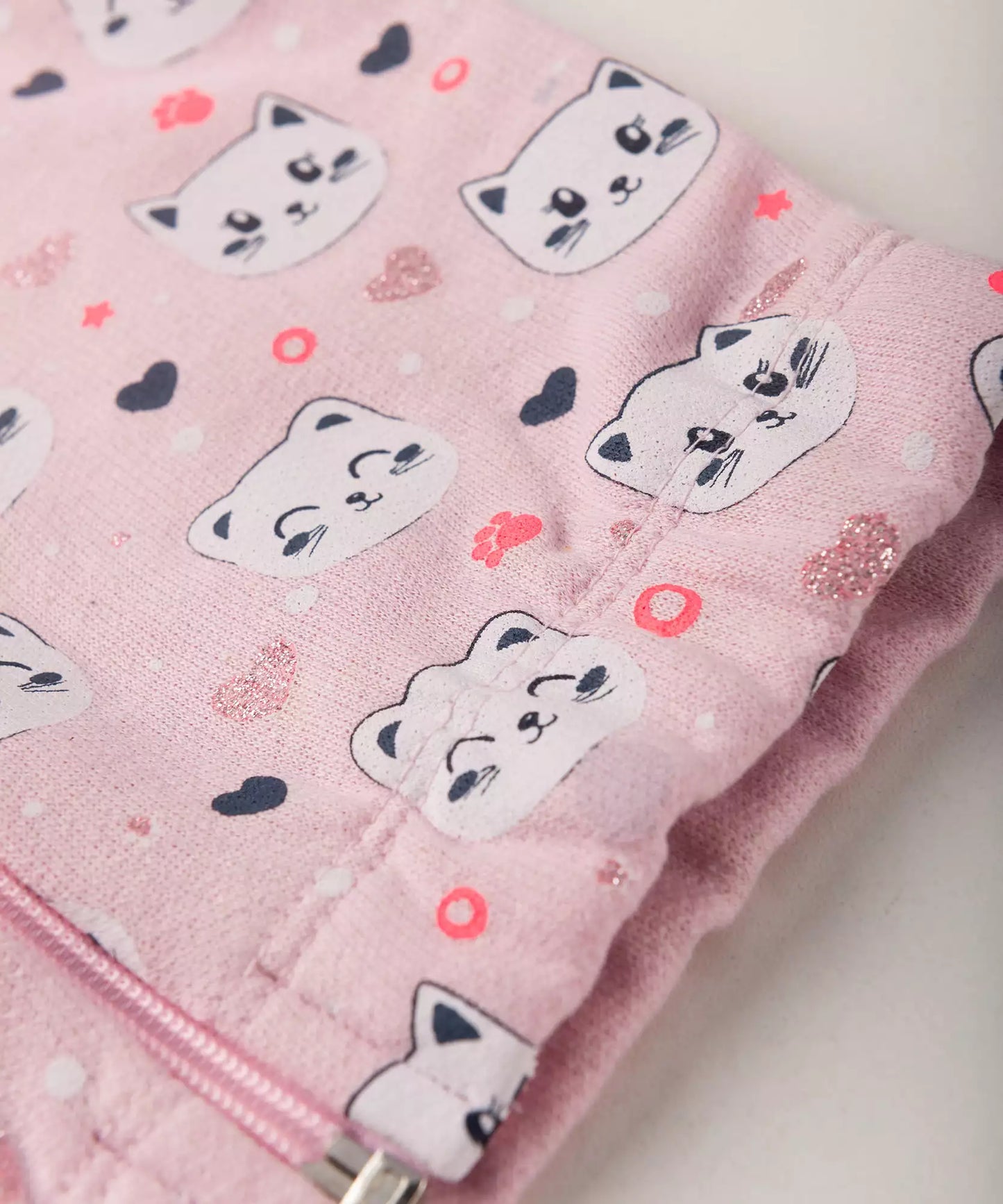 Conjunto de Inverno para Bebê Menina Gatinho no Rosa