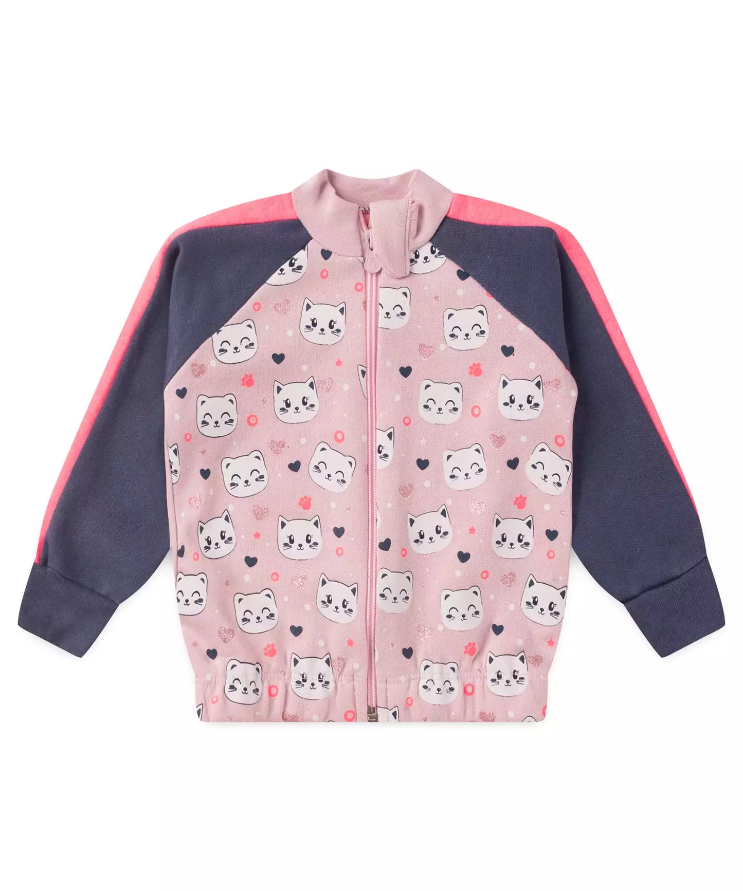 Conjunto de Inverno para Bebê Menina Gatinho no Rosa