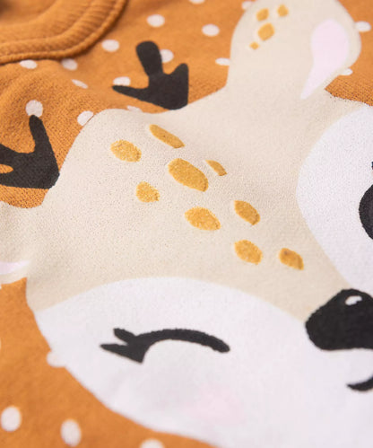 Conjunto de Inverno para Bebê Menina Cervo Marrom