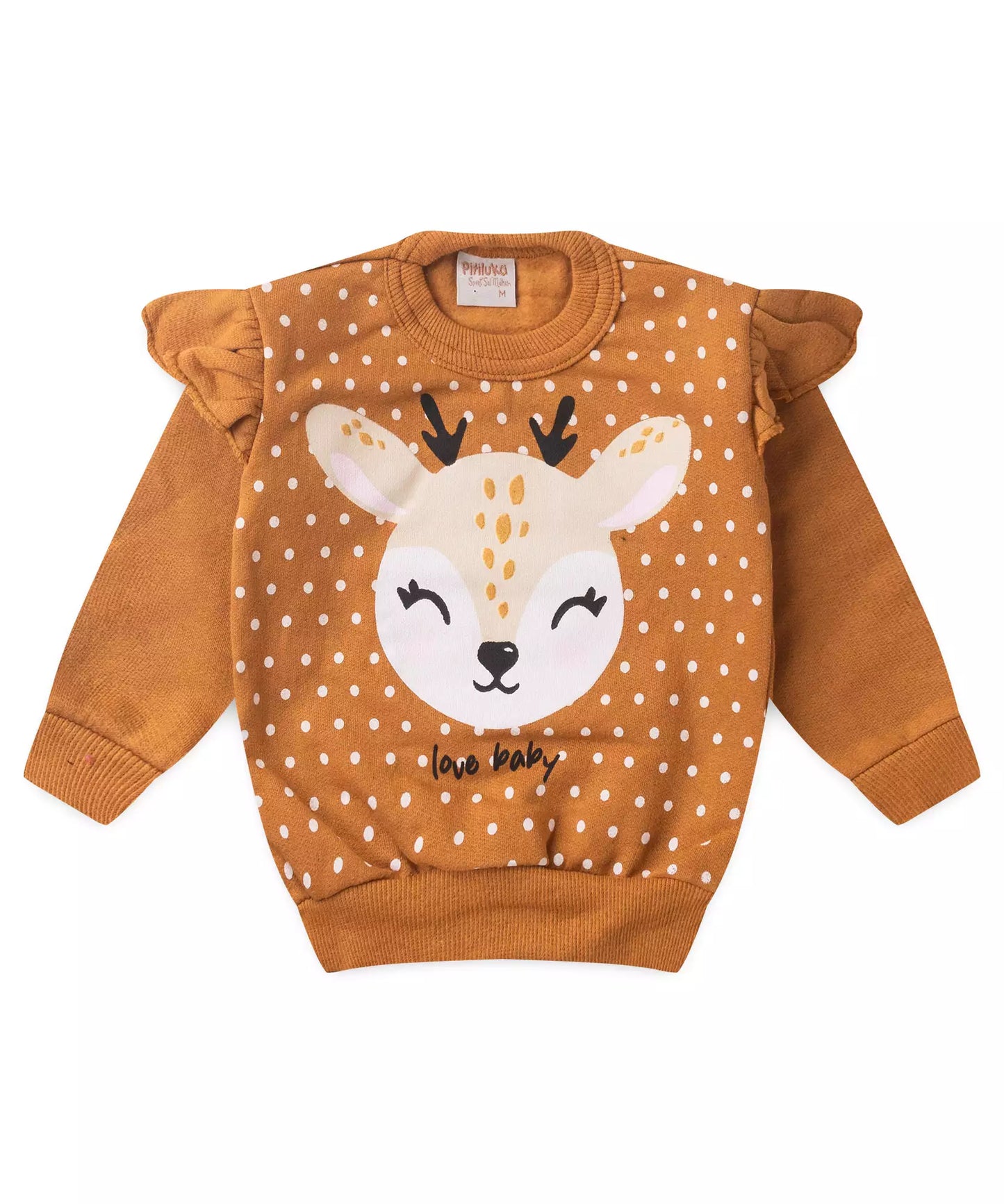 Conjunto de Inverno para Bebê Menina Cervo Marrom