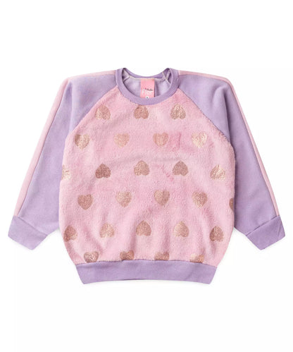 Conjunto de Inverno para Bebê Menina Coração Rosa