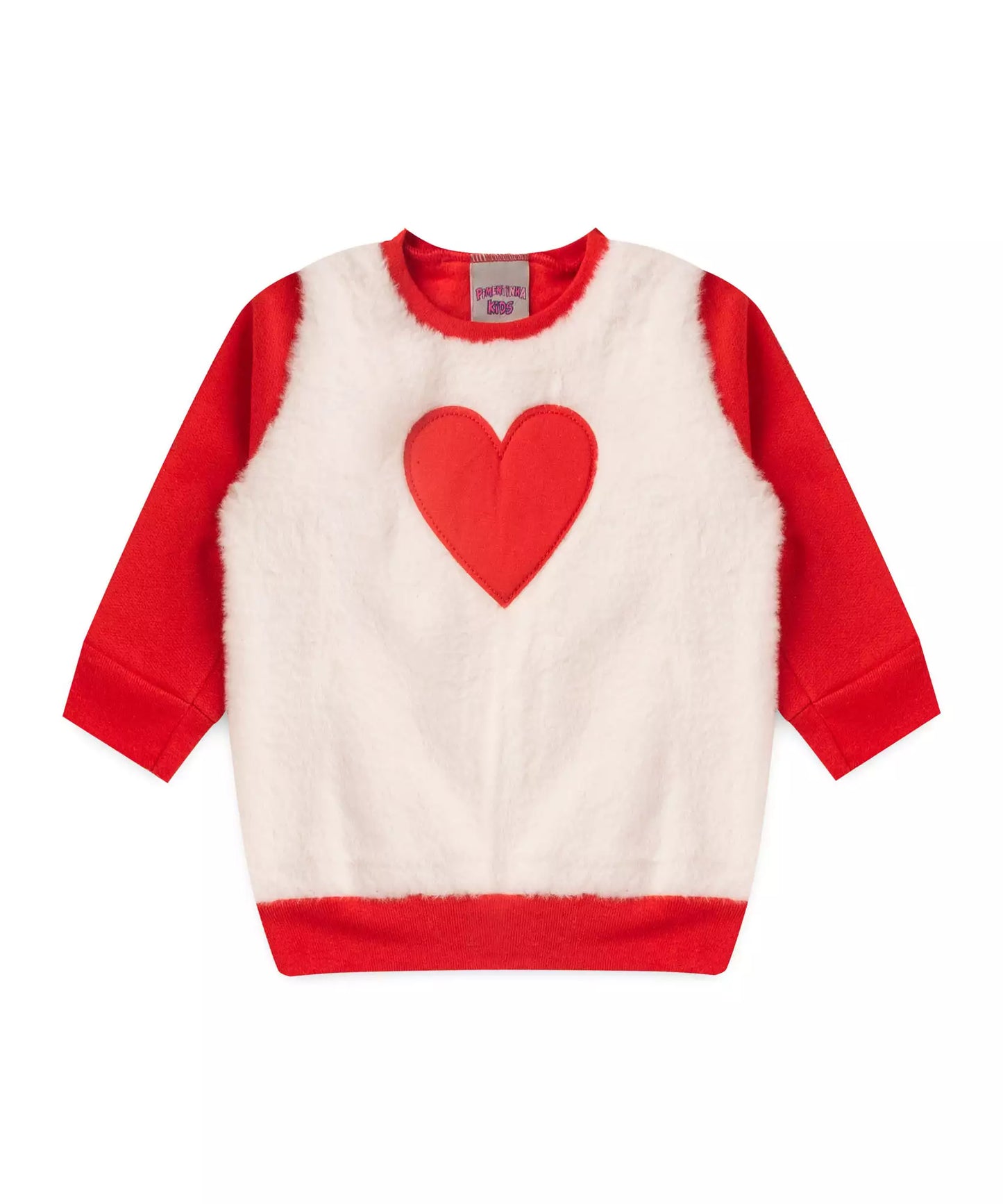 Conjunto de Inverno para Bebê Menina Coração Vermelho