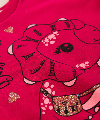 Conjunto de Inverno para Bebê Menina Dinossauro Pink