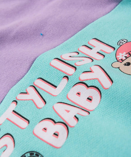 Conjunto de Inverno para Bebê Menina Estampado Lilás