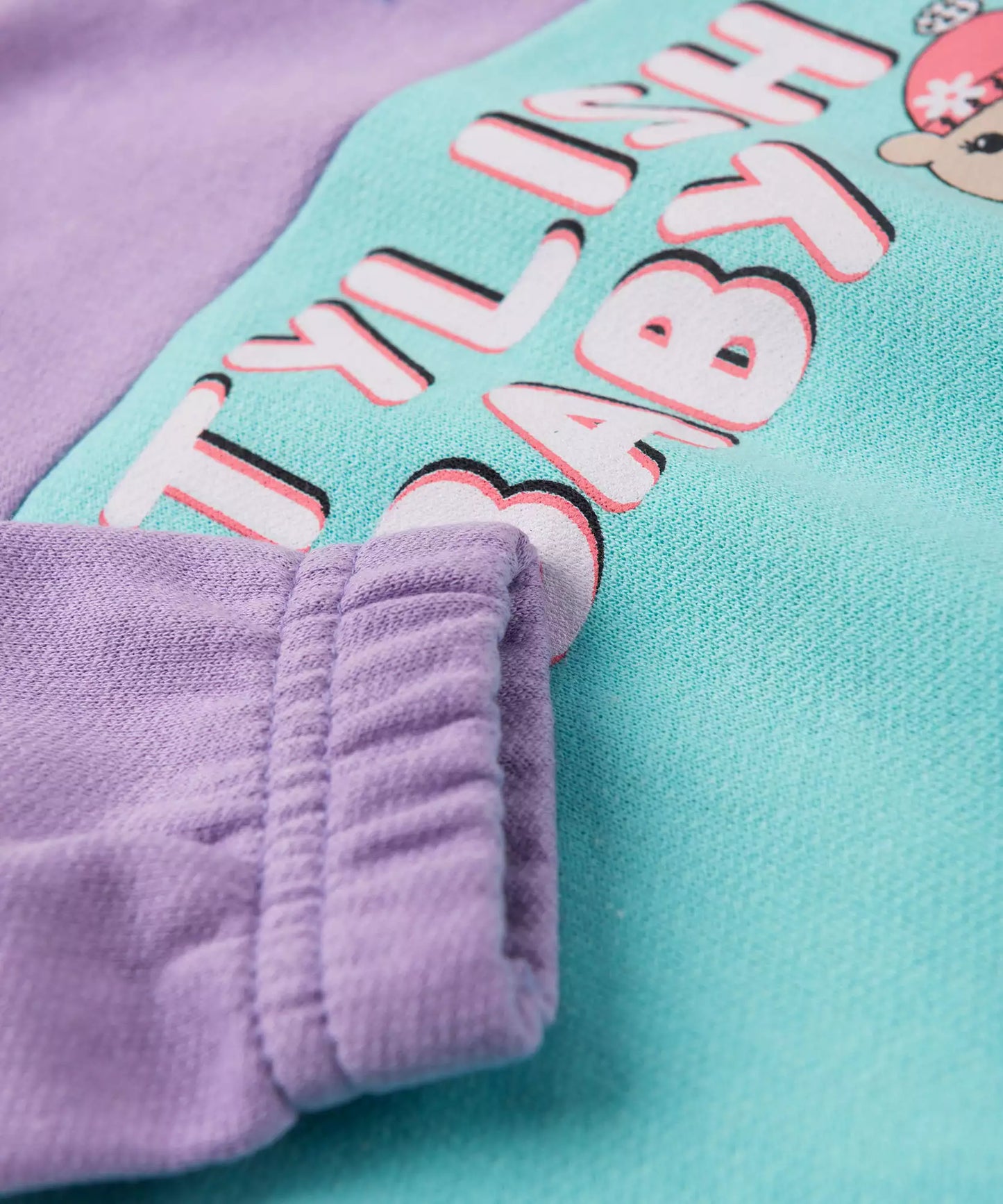 Conjunto de Inverno para Bebê Menina Estampado Lilás