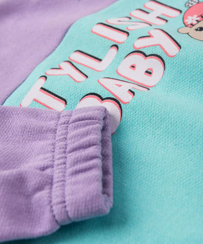 Conjunto de Inverno para Bebê Menina Estampado Lilás