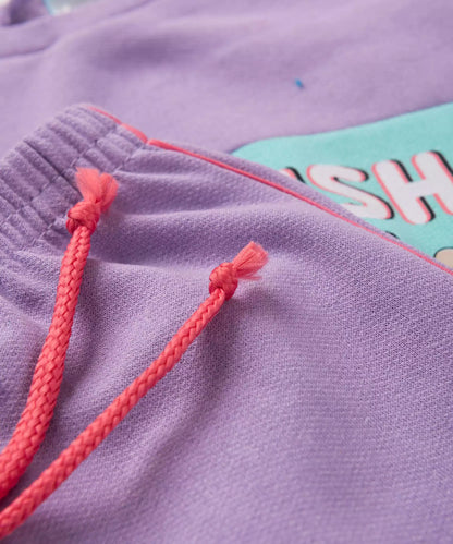 Conjunto de Inverno para Bebê Menina Estampado Lilás
