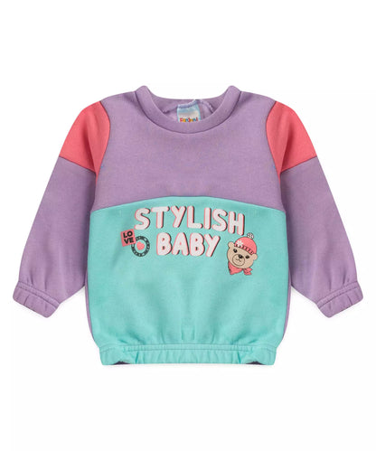 Conjunto de Inverno para Bebê Menina Estampado Lilás
