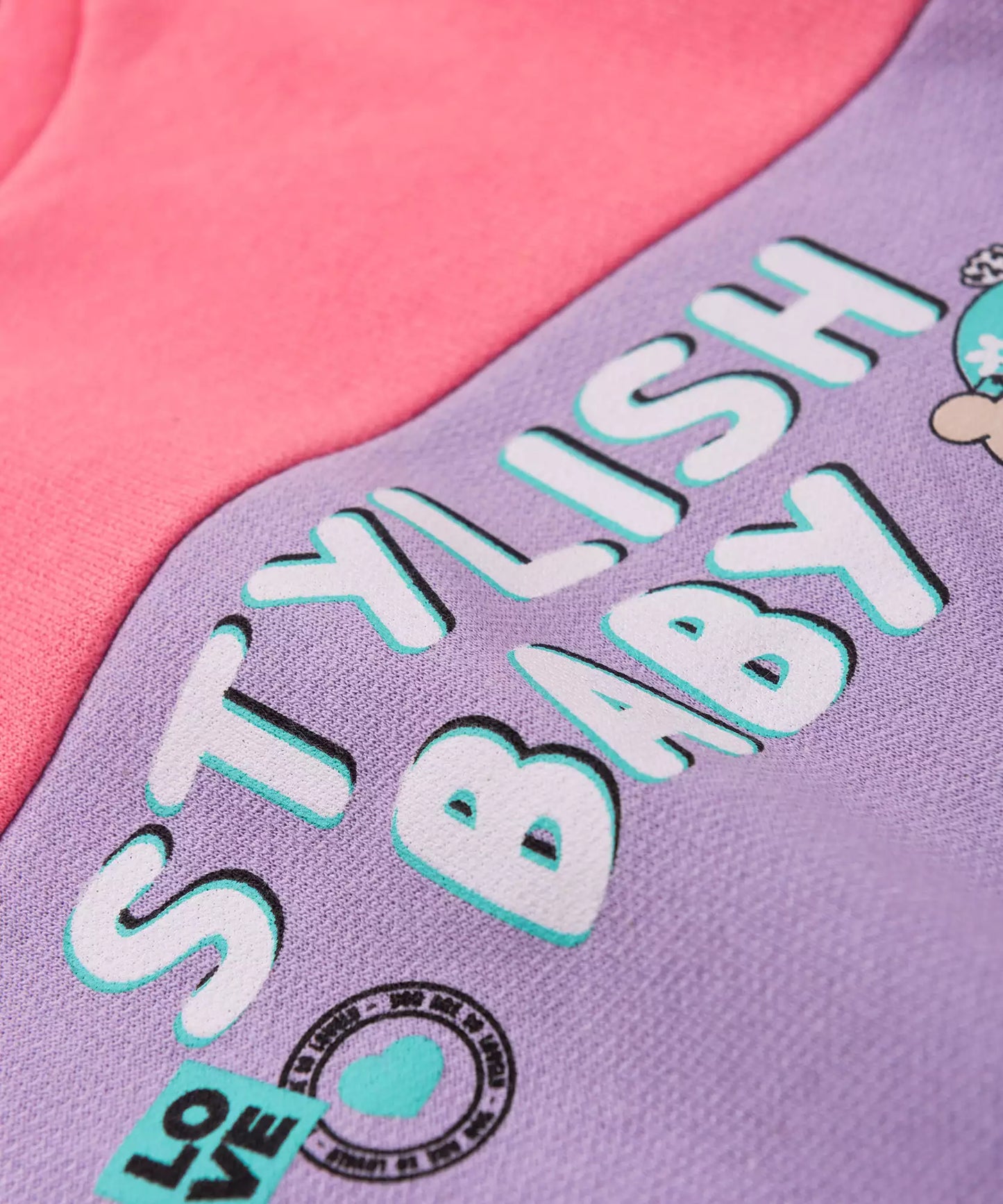 Conjunto de Inverno para Bebê Menina Estampado Salmão