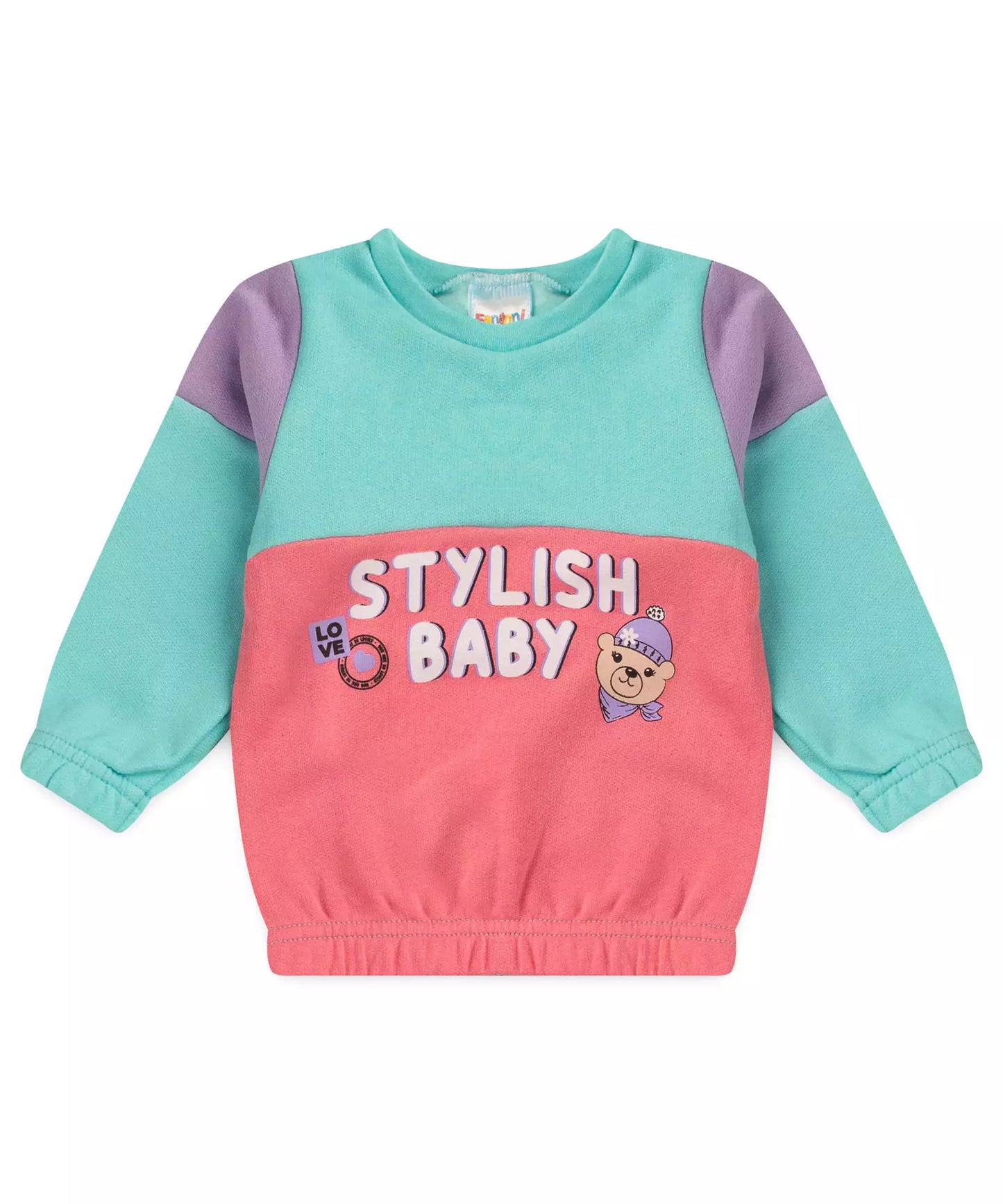 Conjunto de Inverno para Bebê Menina Estampado Verde
