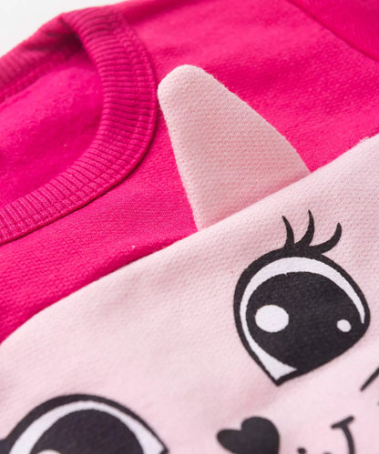 Conjunto de Inverno para Bebê Menina Gatinha Pink