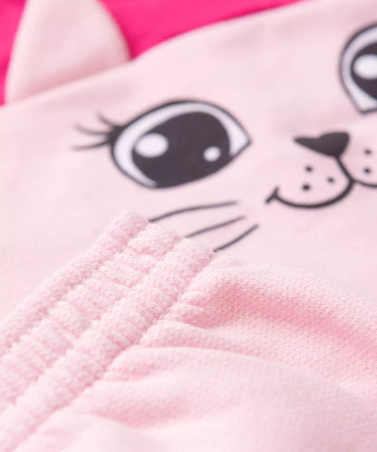 Conjunto de Inverno para Bebê Menina Gatinha Pink