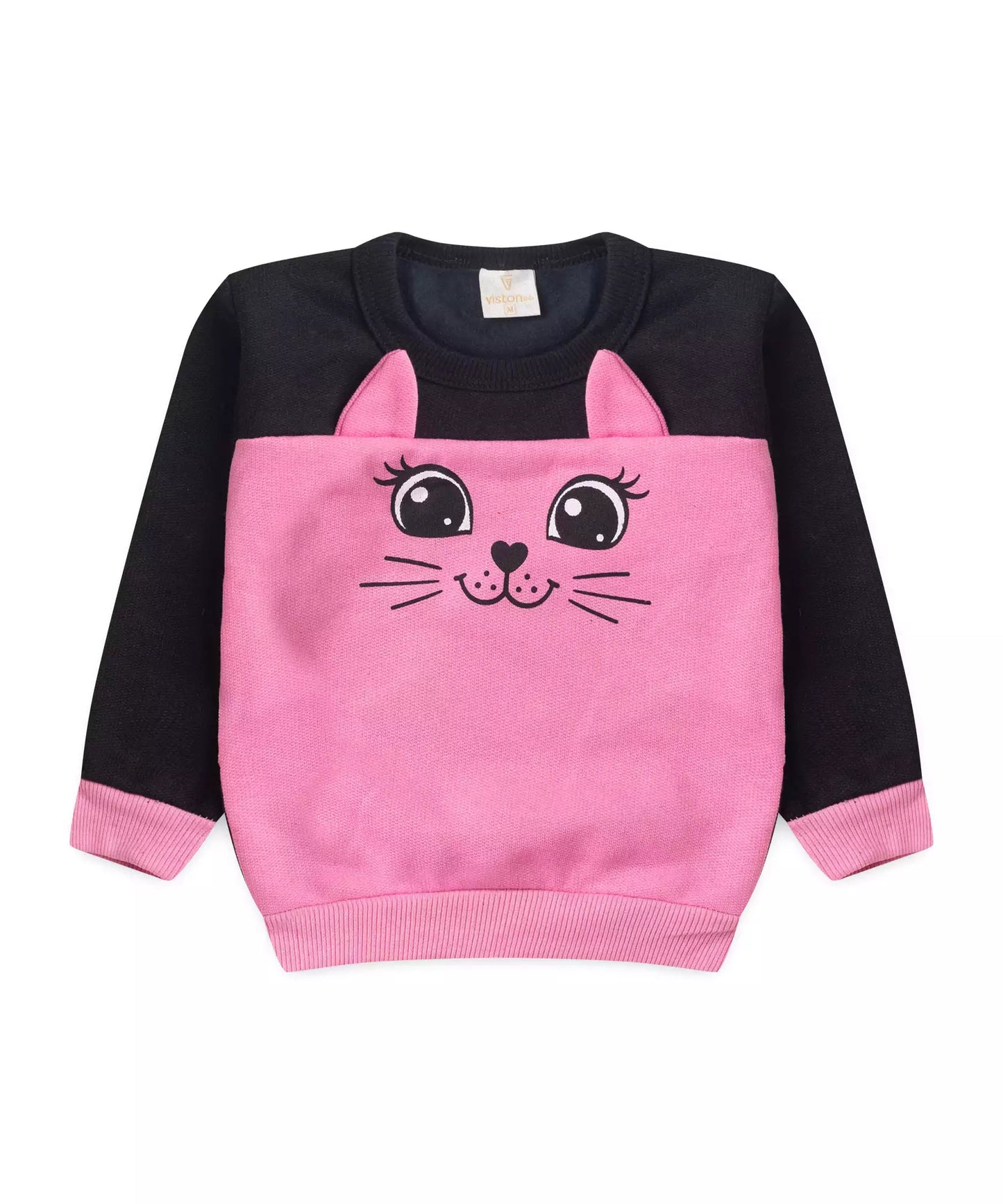 Conjunto de Inverno para Bebê Menina Gatinha Preto