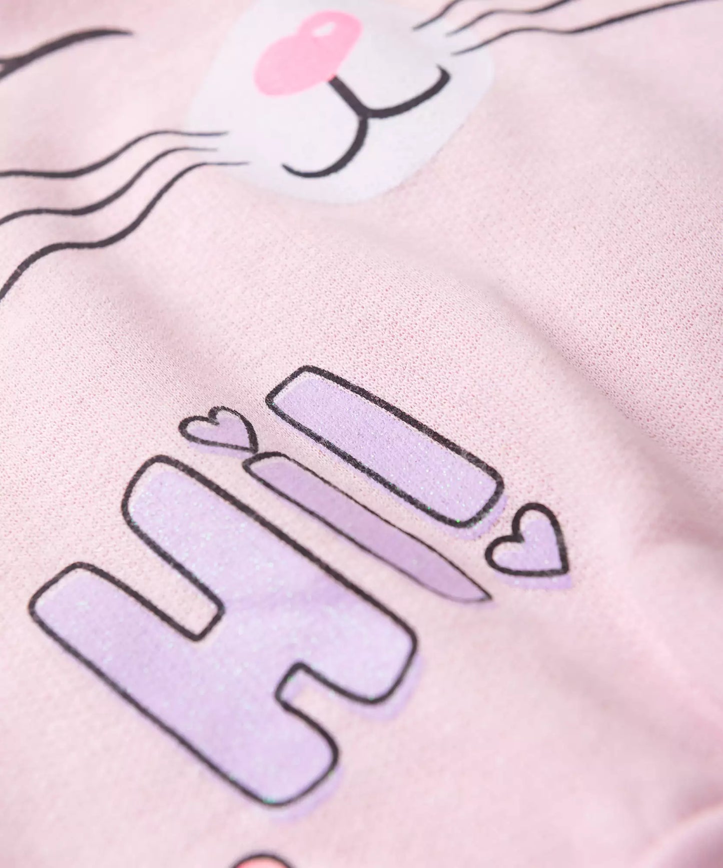 Conjunto de Inverno para Bebê Menina Gatinho em Rosa