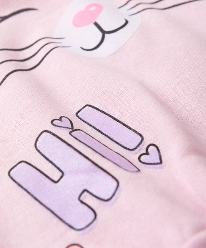 Conjunto de Inverno para Bebê Menina Gatinho em Rosa