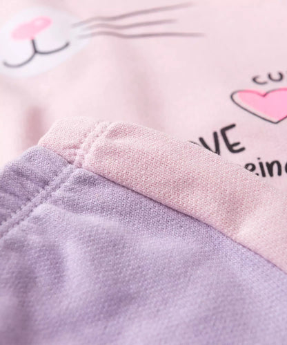 Conjunto de Inverno para Bebê Menina Gatinho em Rosa