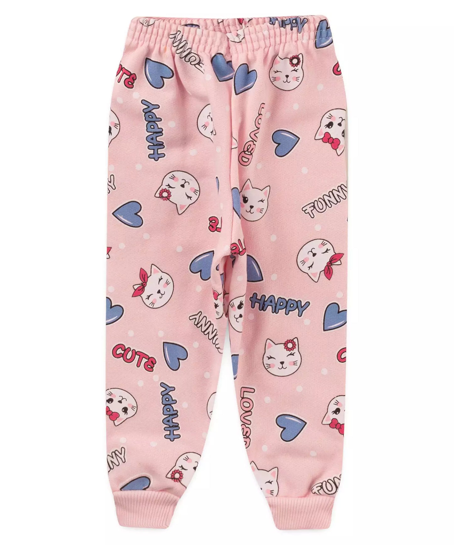Conjunto de Inverno para Bebê Menina Gatinho Rosa