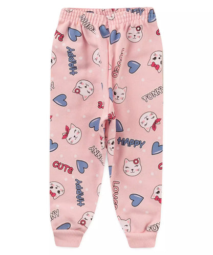 Conjunto de Inverno para Bebê Menina Gatinho Rosa