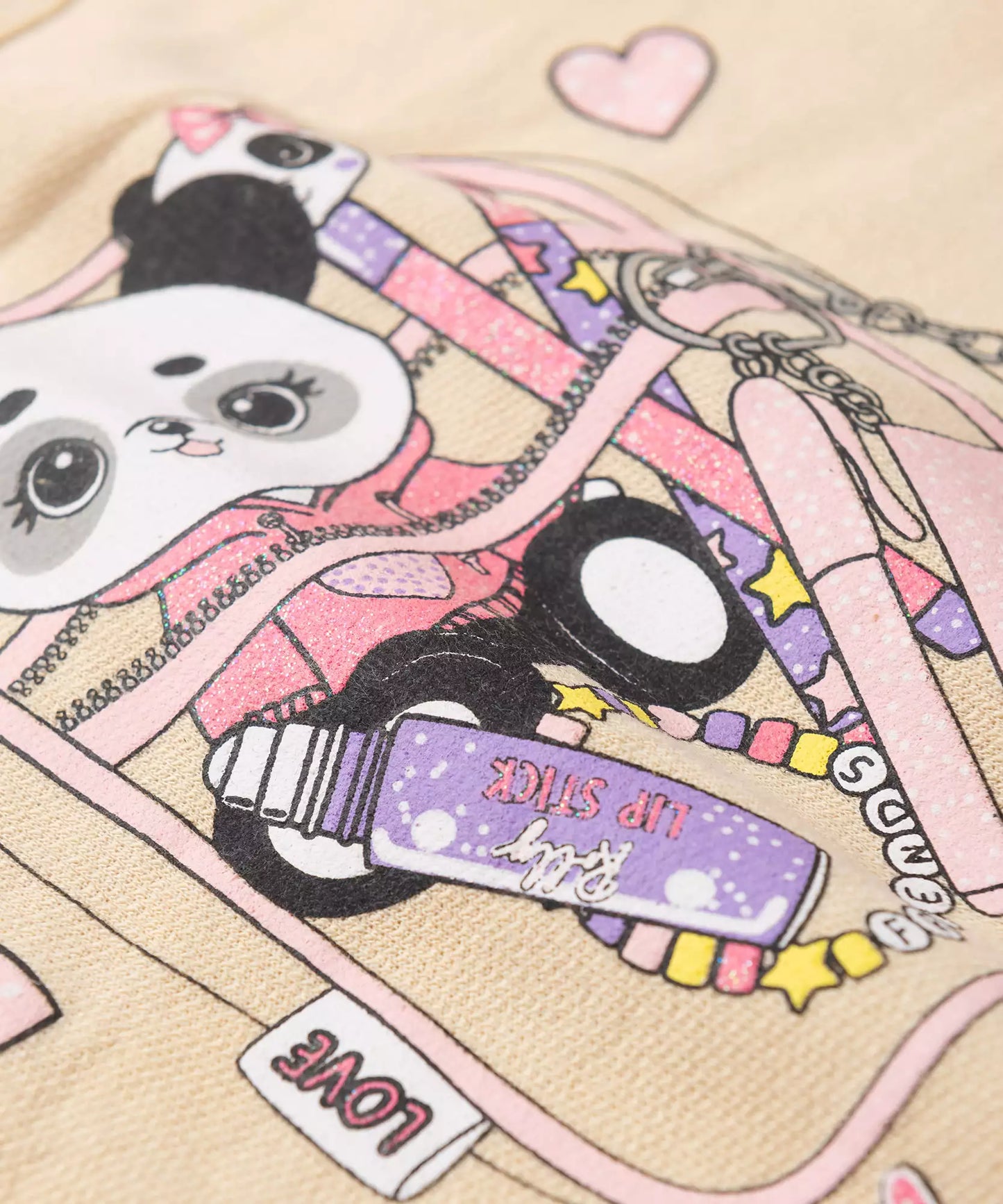 Conjunto de Inverno para Bebê Menina Pandinha Bege
