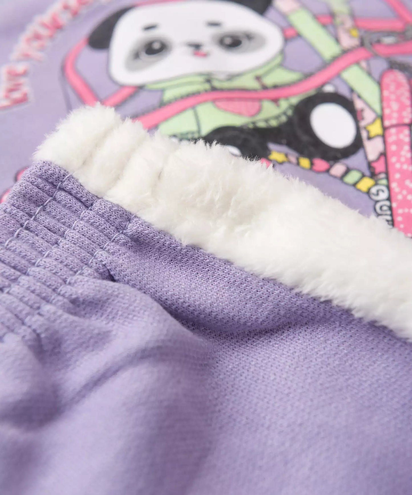 Conjunto de Inverno para Bebê Menina Pandinha Lilás