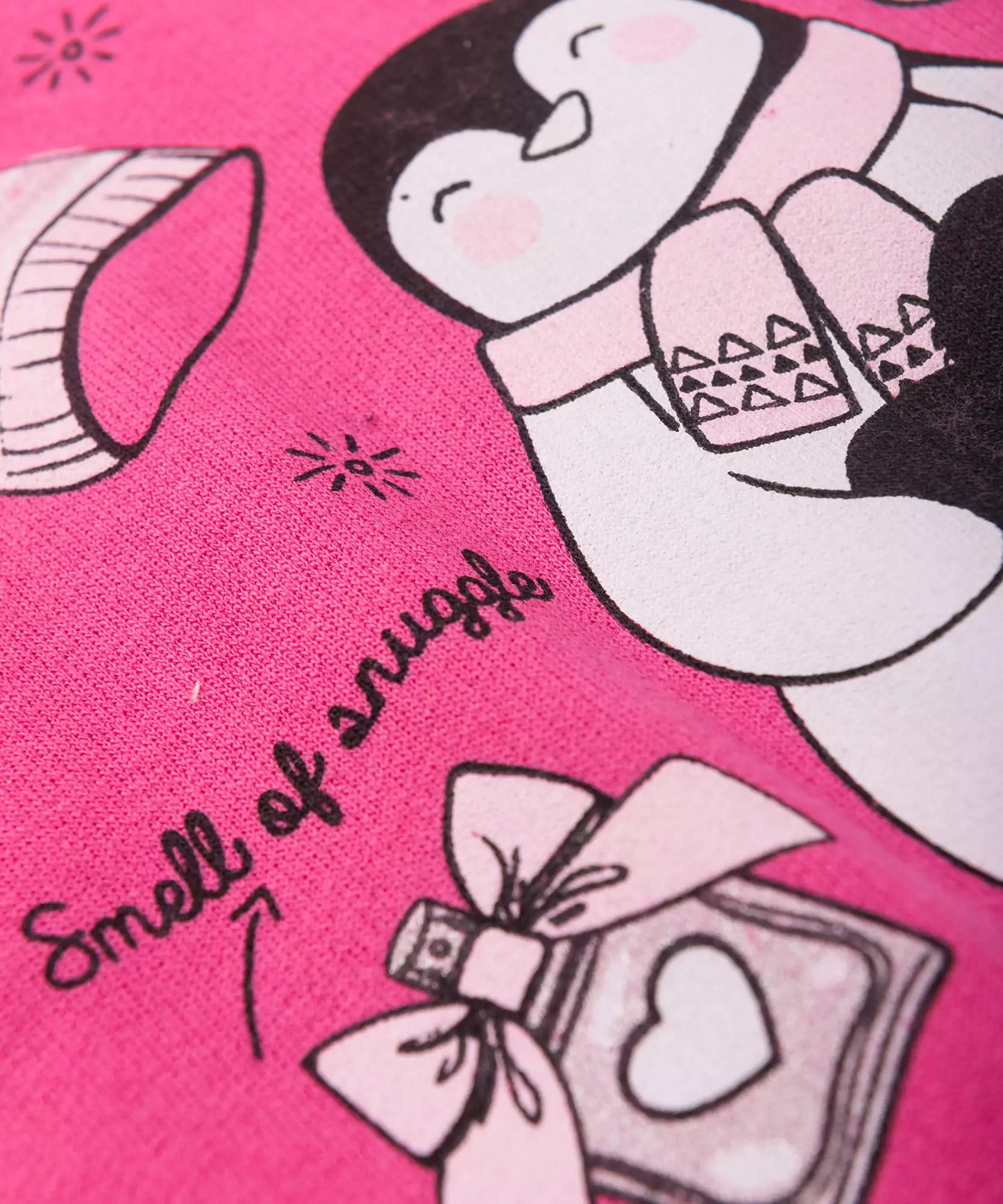 Conjunto de Inverno para Bebê Menina Pinguim Pink
