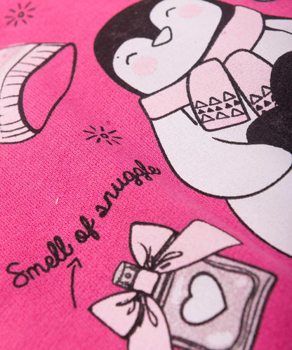 Conjunto de Inverno para Bebê Menina Pinguim Pink