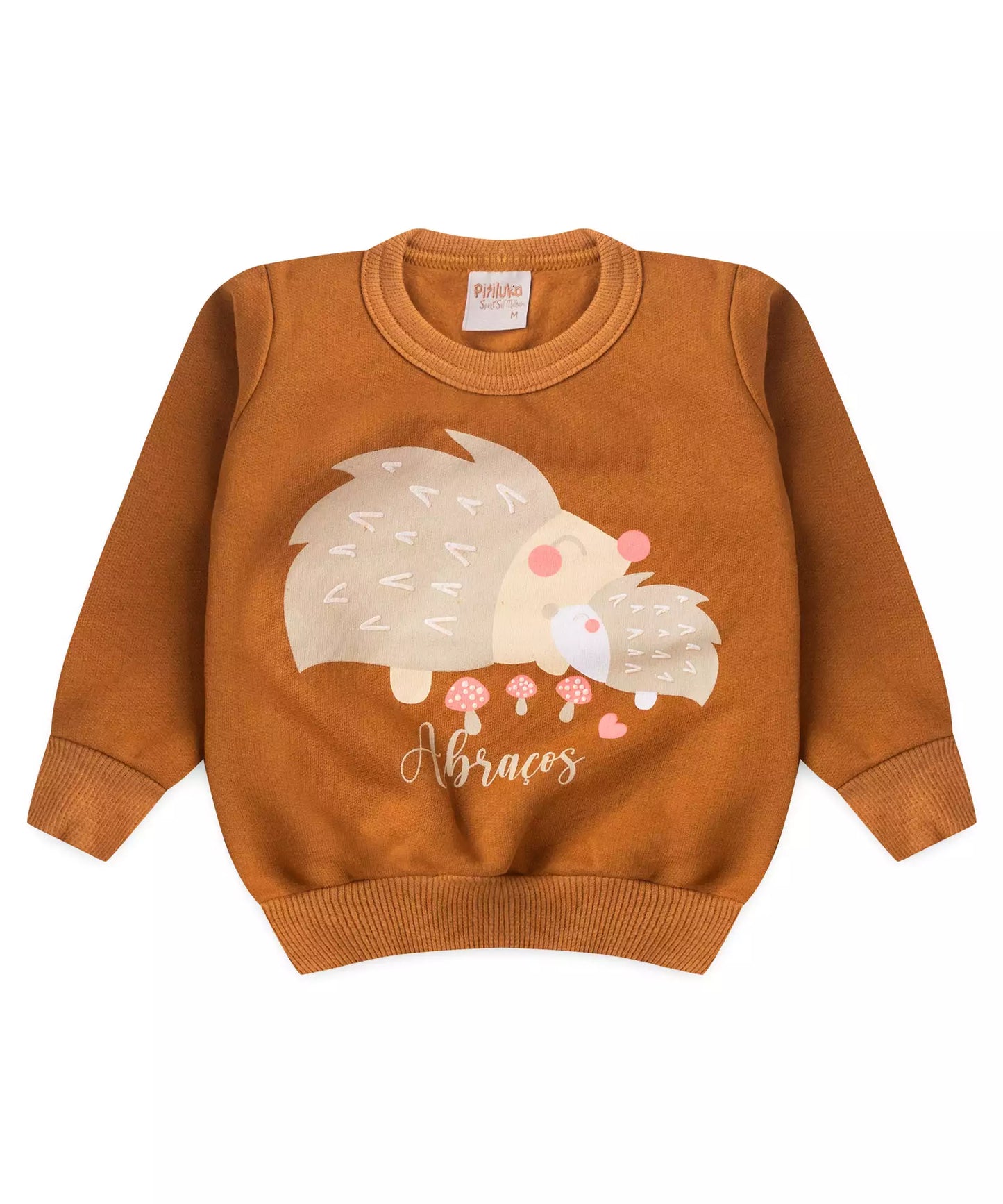 Conjunto de Inverno para Bebê Menina Porco Espinho Marrom