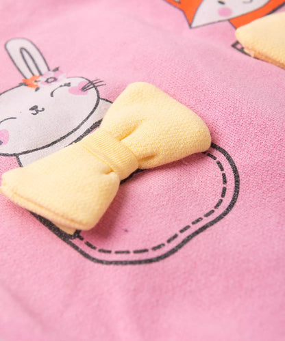 Conjunto de Inverno para Bebê Menina Raposa Pink