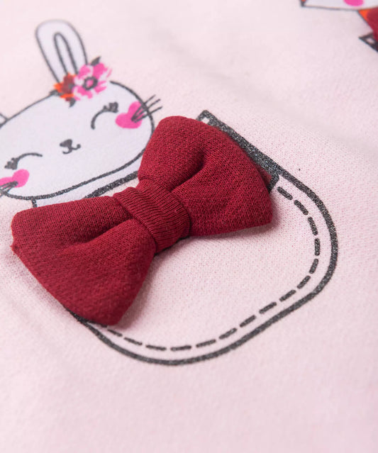 Conjunto de Inverno para Bebê Menina Raposa Rosa